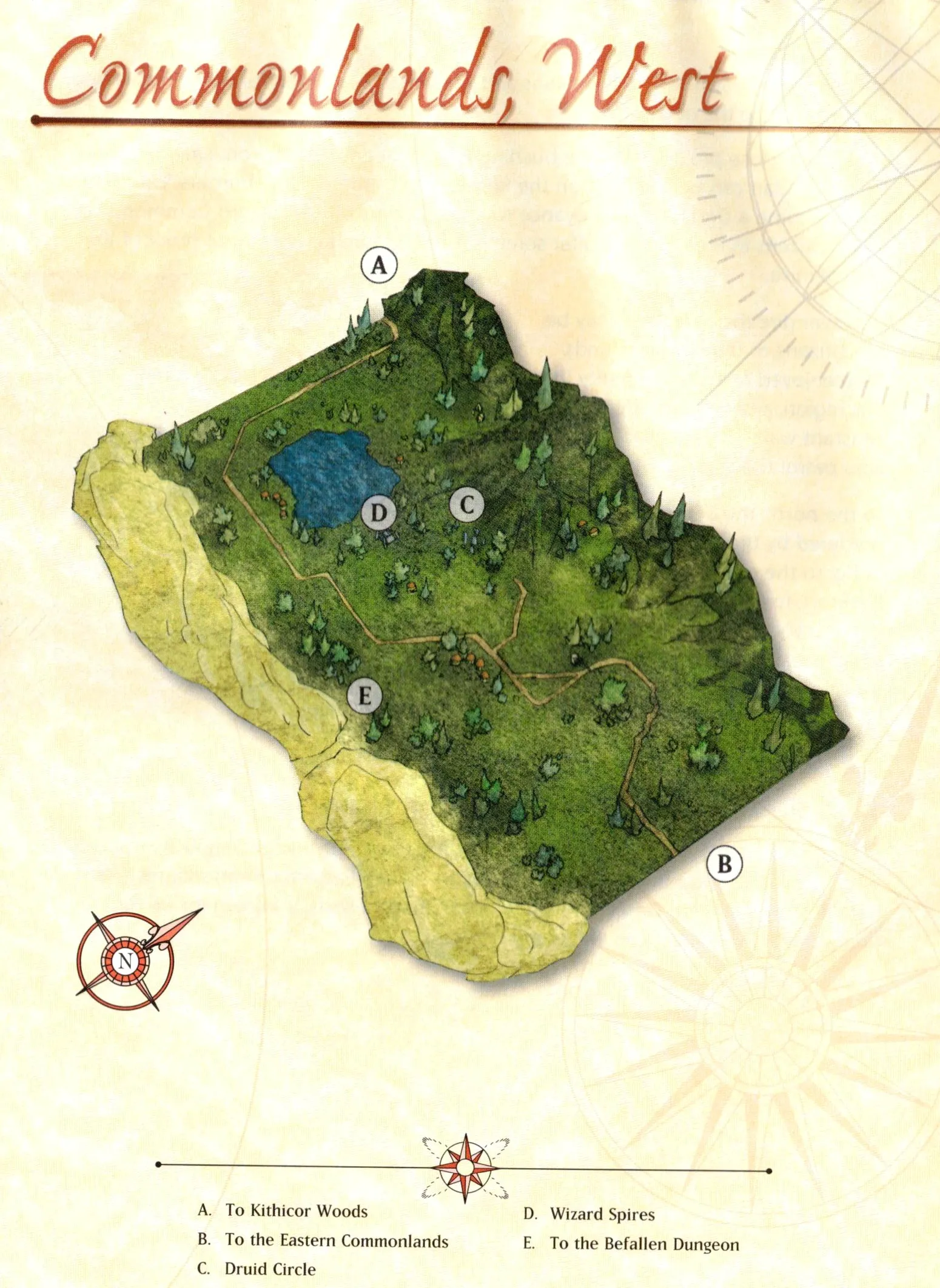 Map of The Commonlands — West