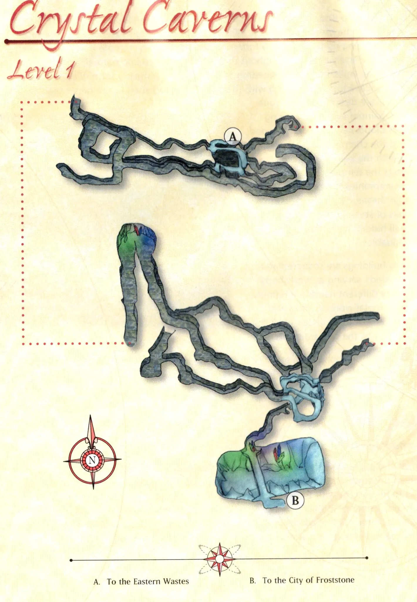 Map of Crystal Caverns — Level 1