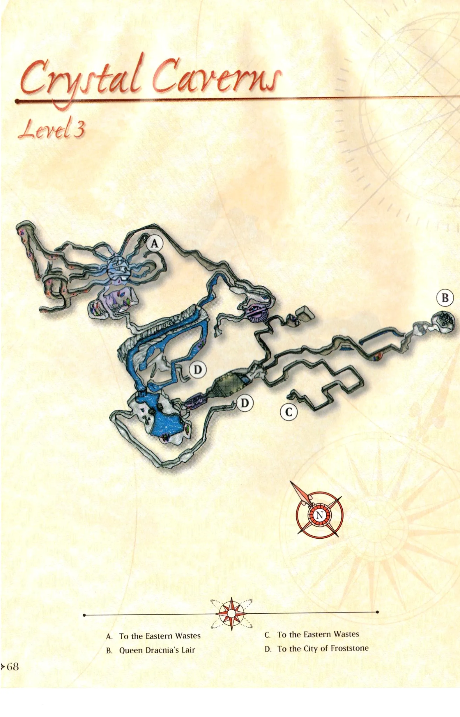 Map of Crystal Caverns — Level 3