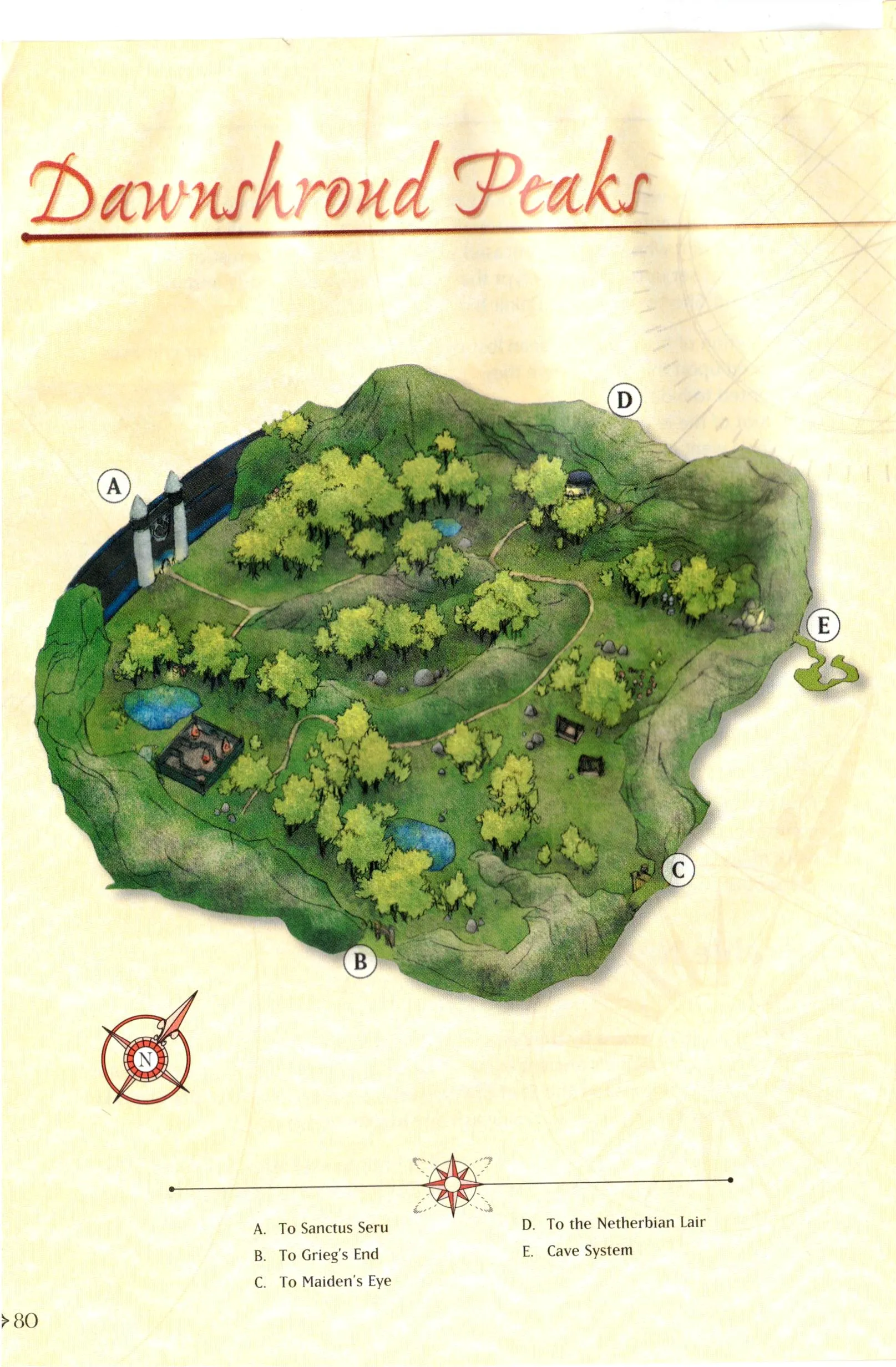 Map of Dawnshroud Peaks