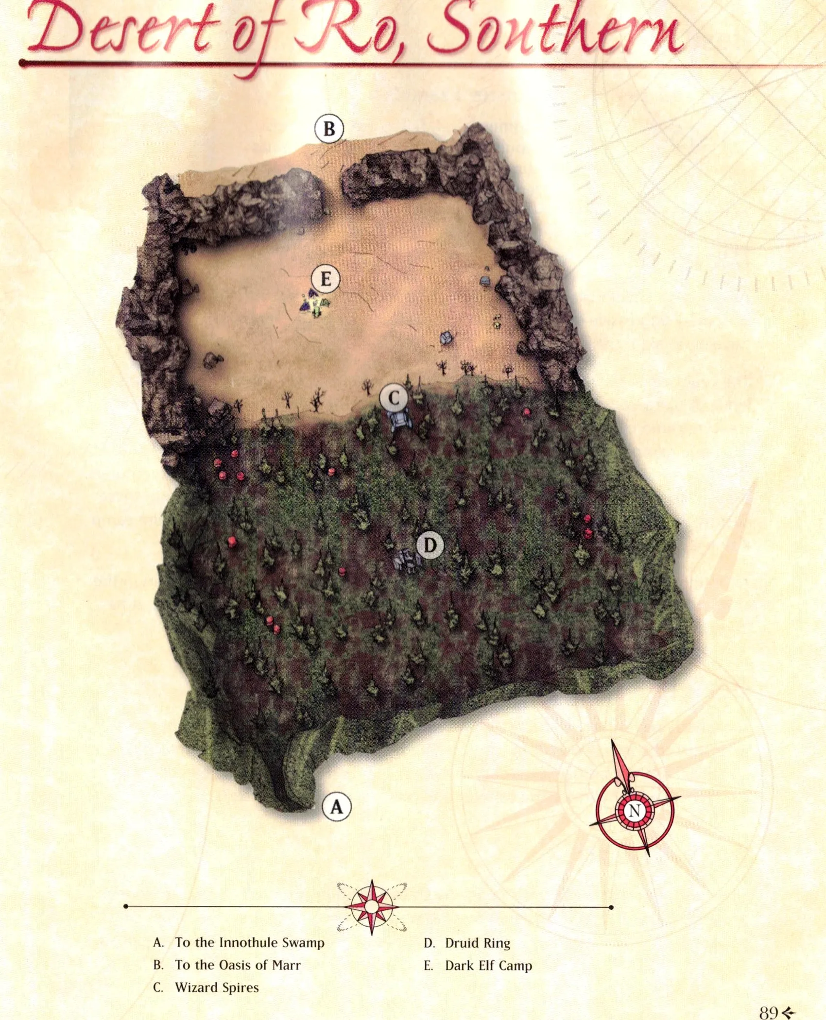 Map of Desert of Ro — Southern