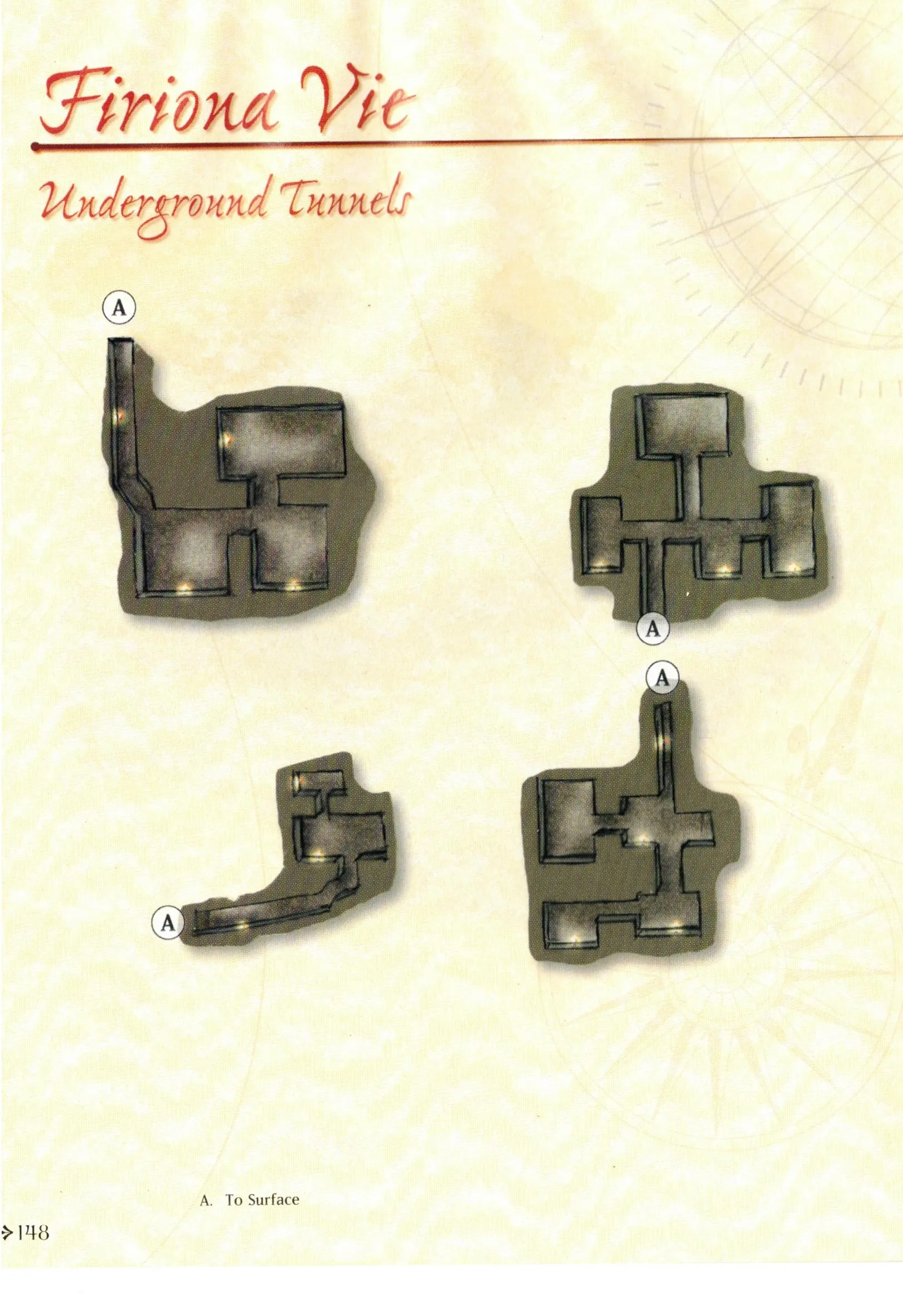 Map of Firiona Vie — Underground Tunnels