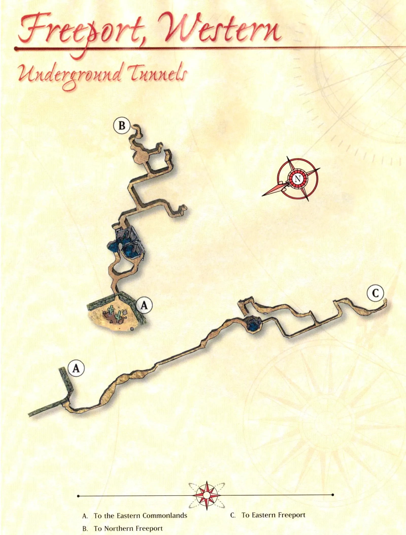 Map of Freeport — Western Underground Tunnels