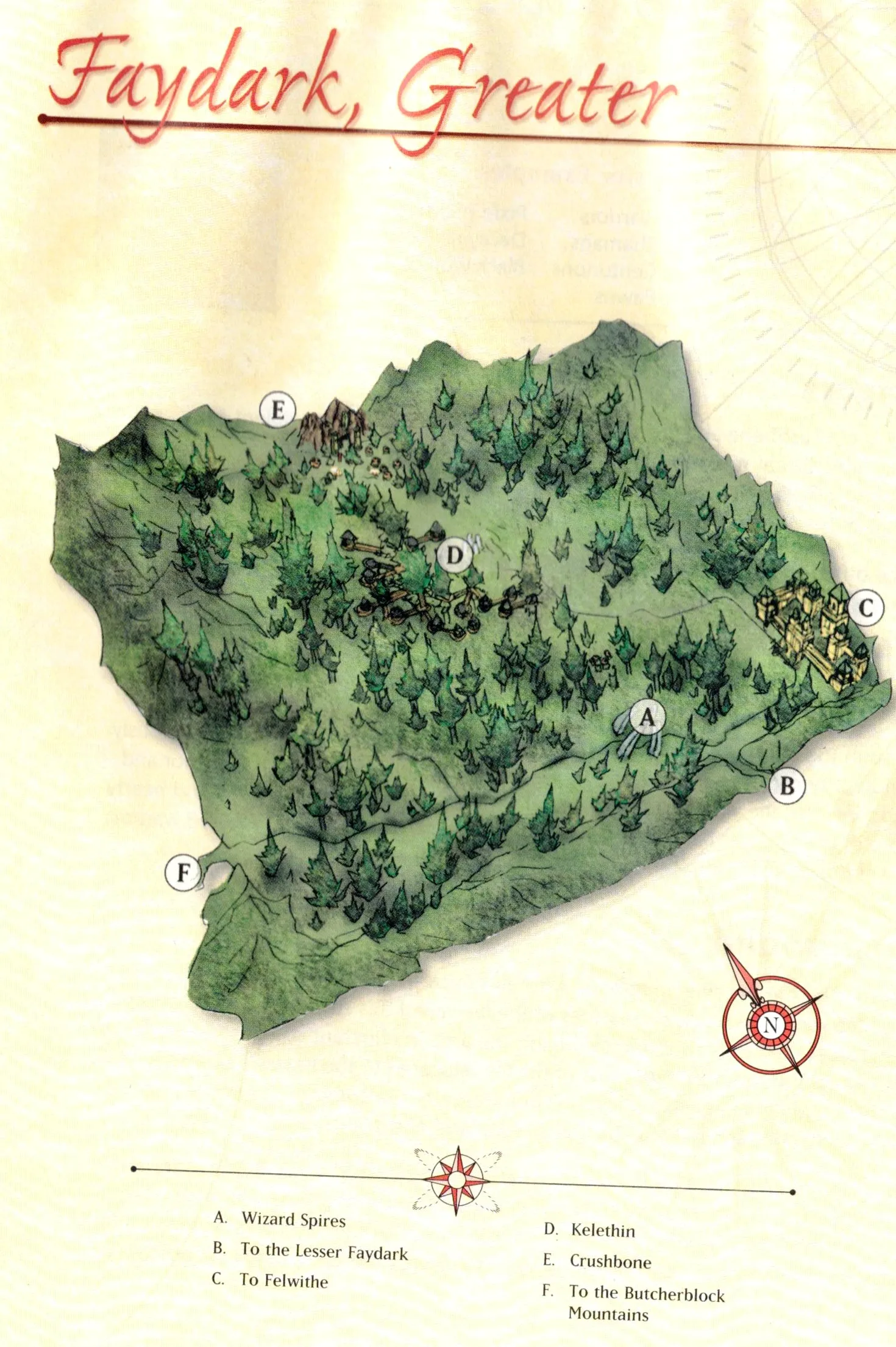 Map of Greater Faydark