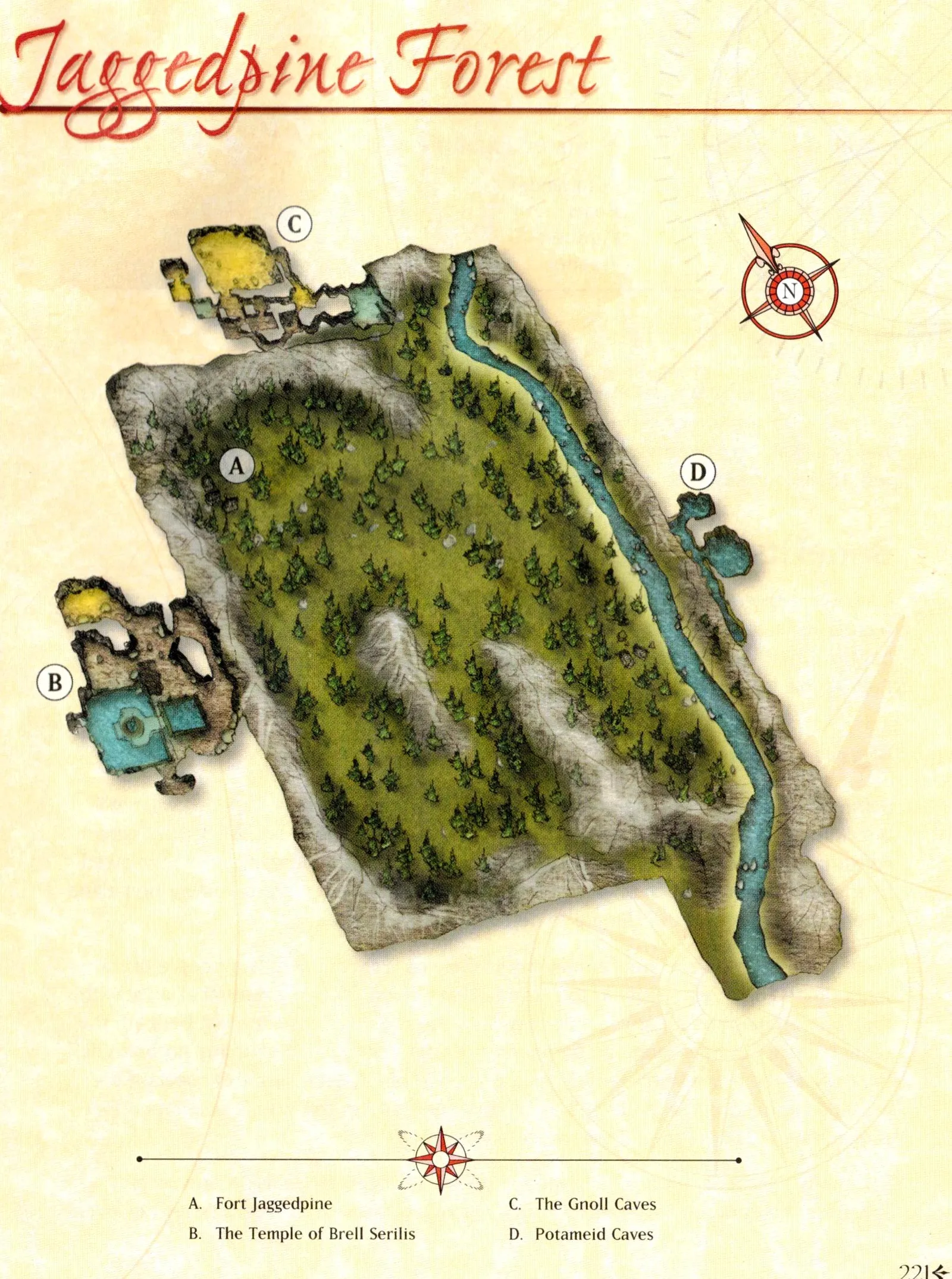 Map of Jaggedpine Forest
