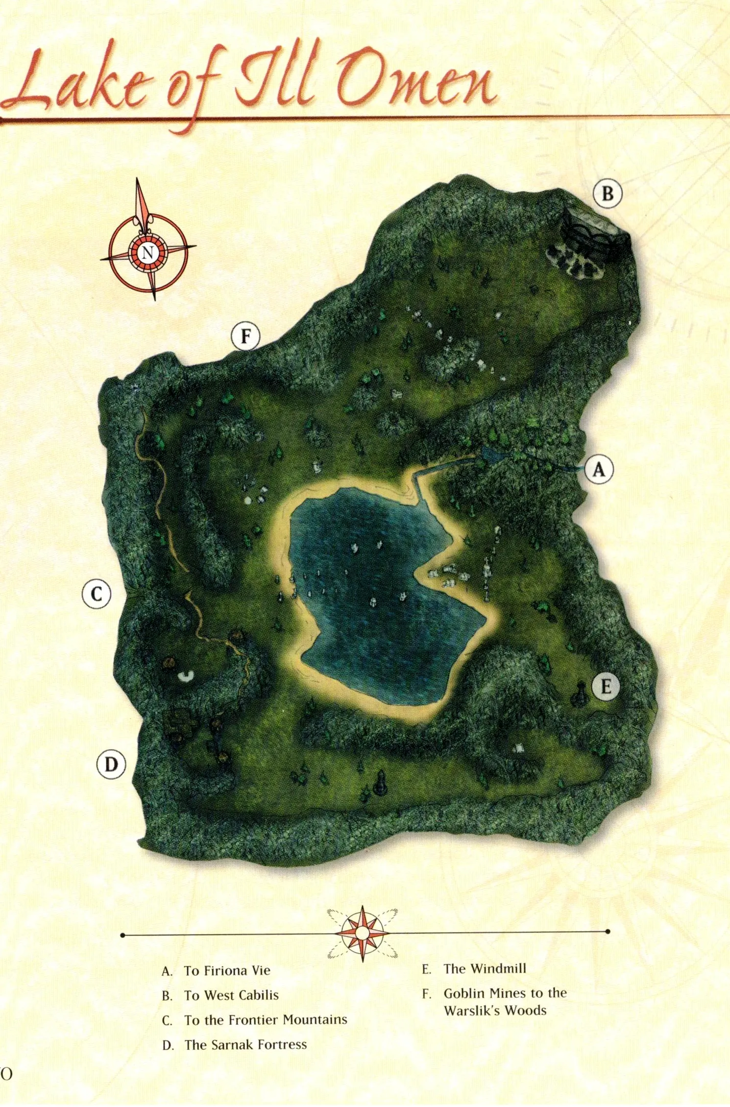 Map of Lake of Ill Omen