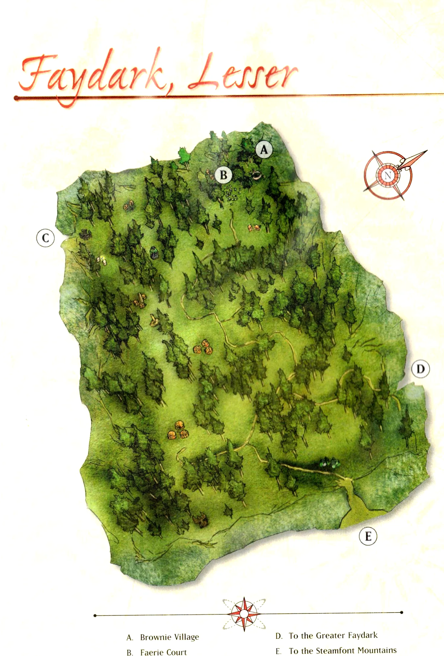 Map of Lesser Faydark