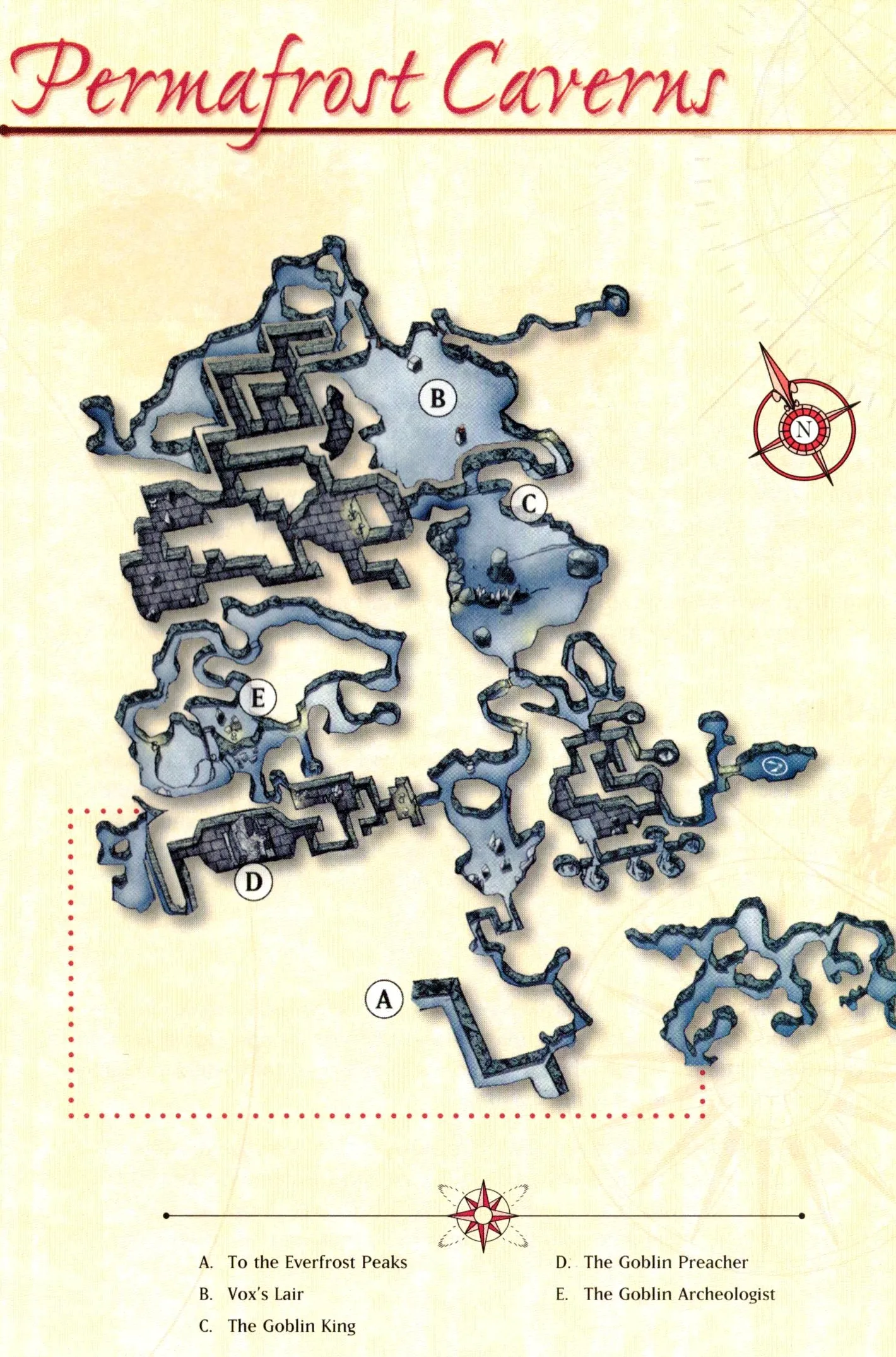 Map of Permafrost Keep — Caverns