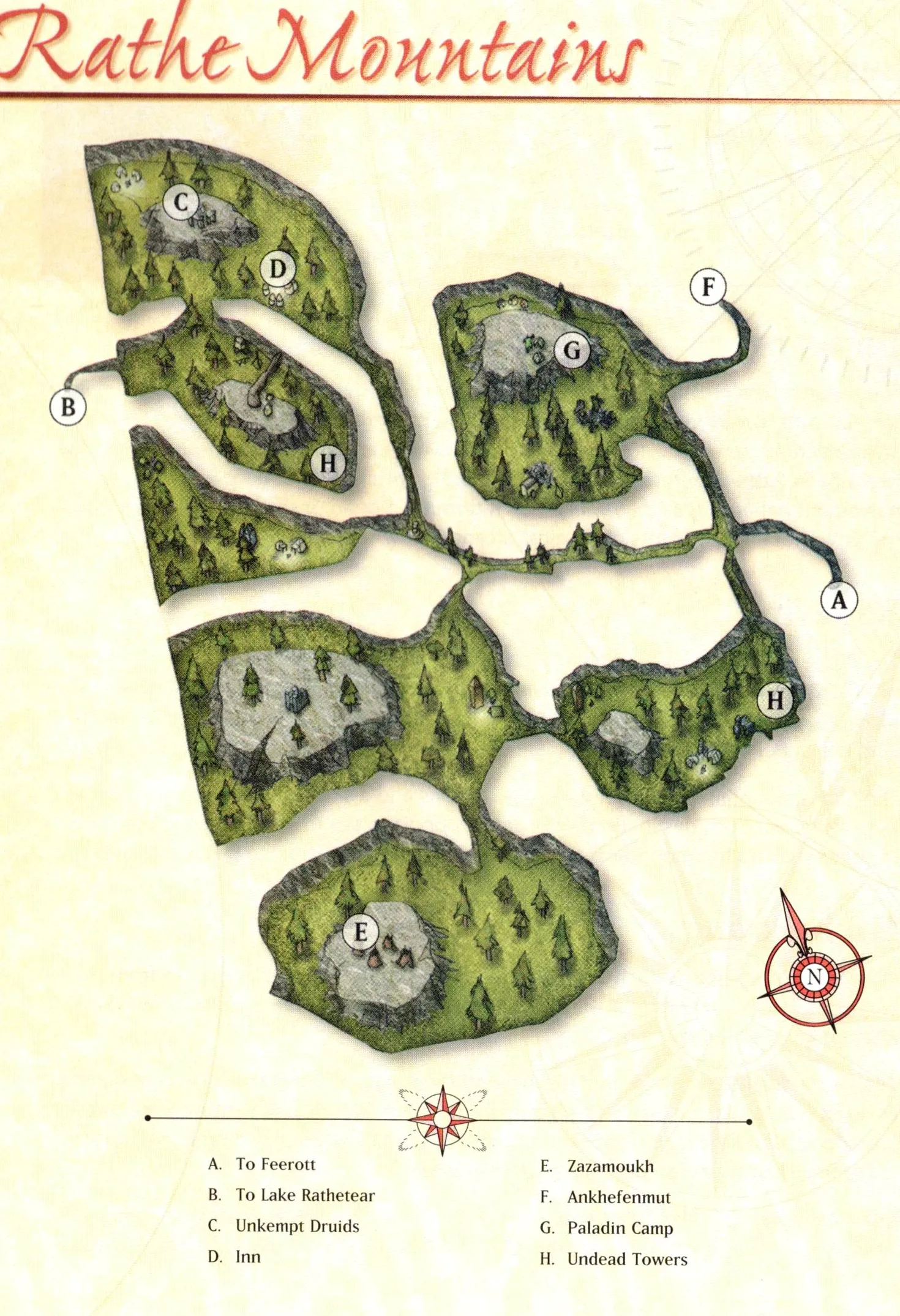 Map of Rathe Mountains