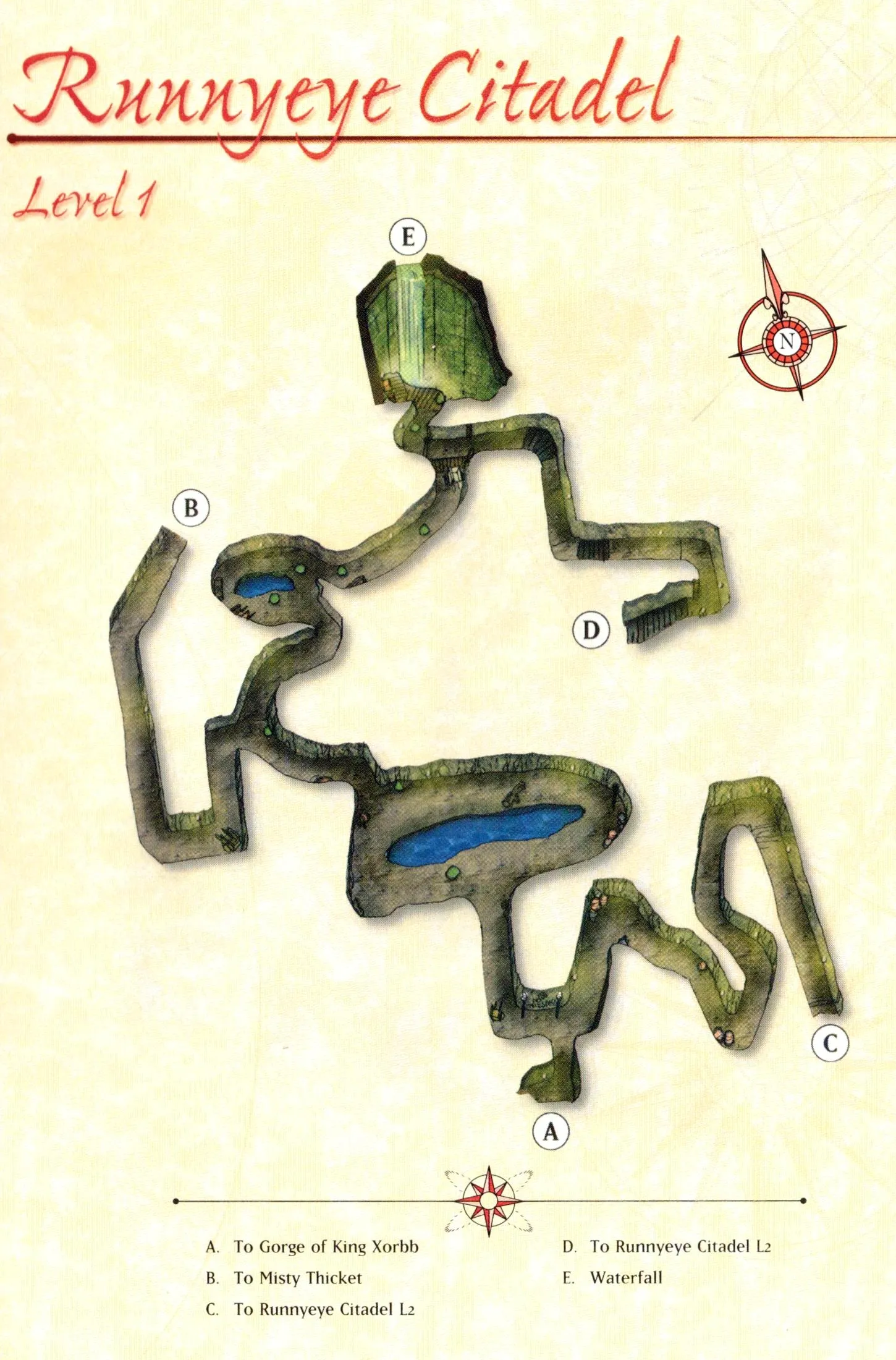 Map of Runnyeye Citadel — Level 1