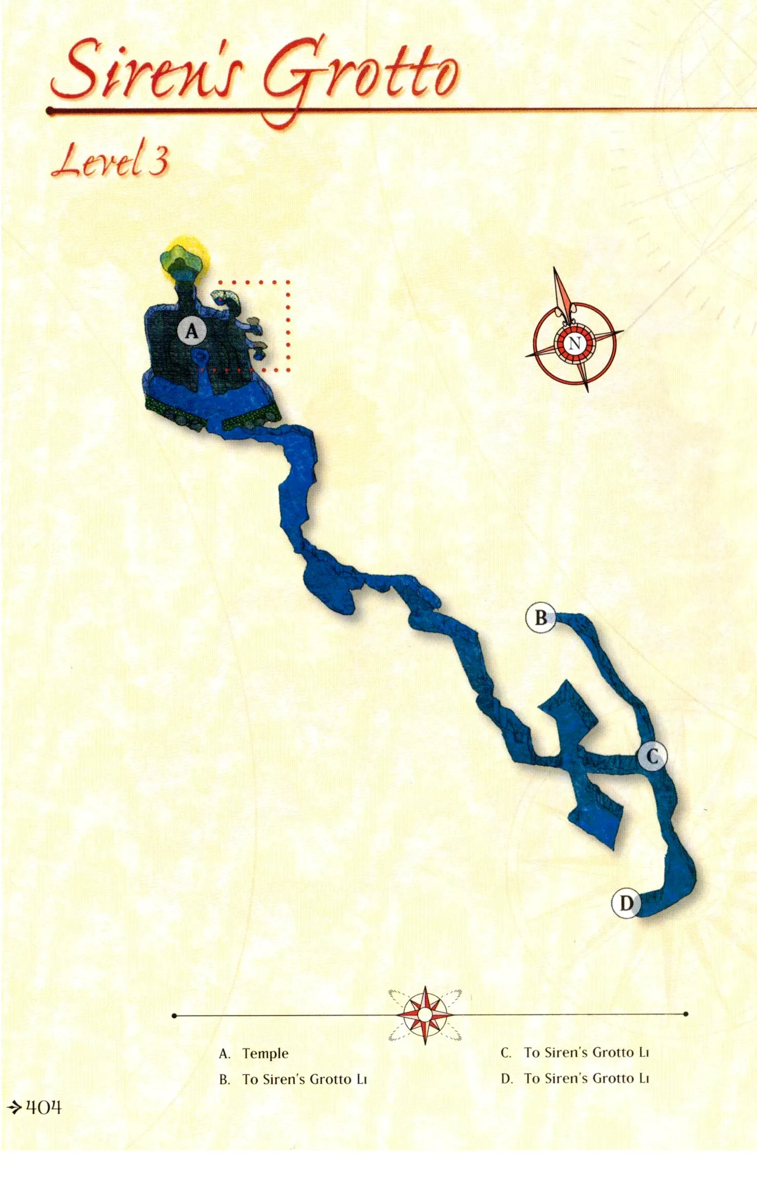Map of Siren's Grotto — Level 3