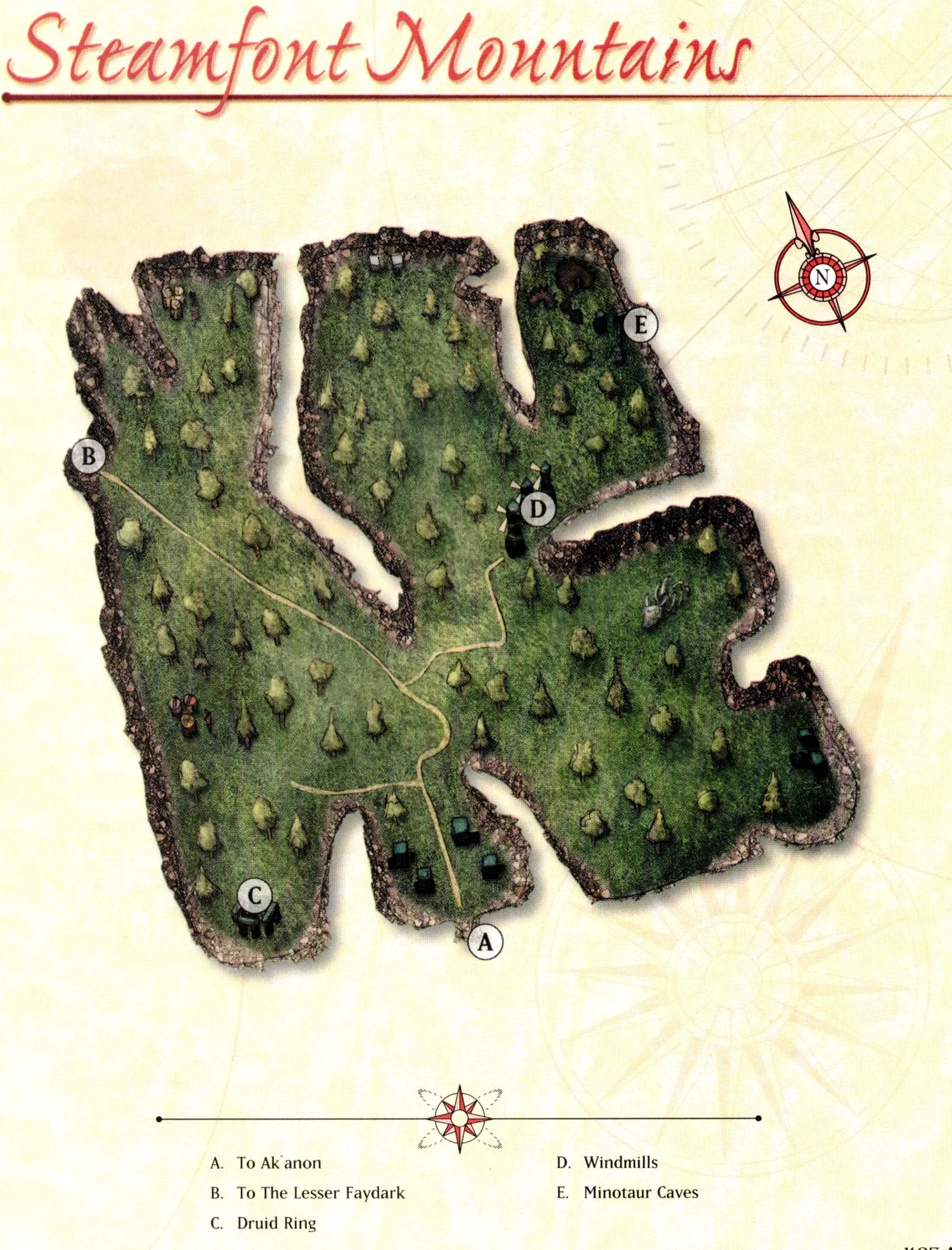 Map of Steamfont Mountains