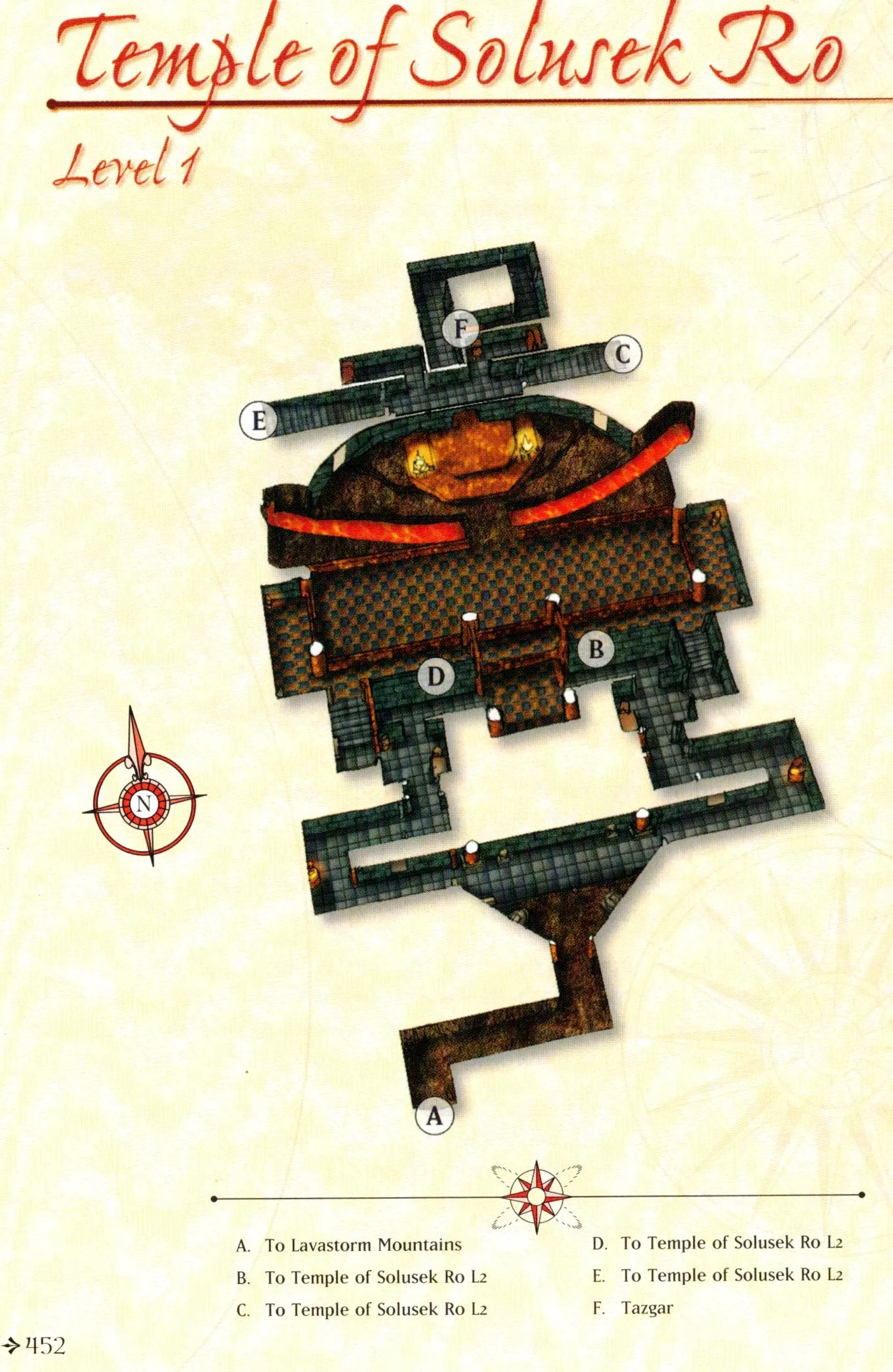 Map of Temple of Solusek Ro — Level 1