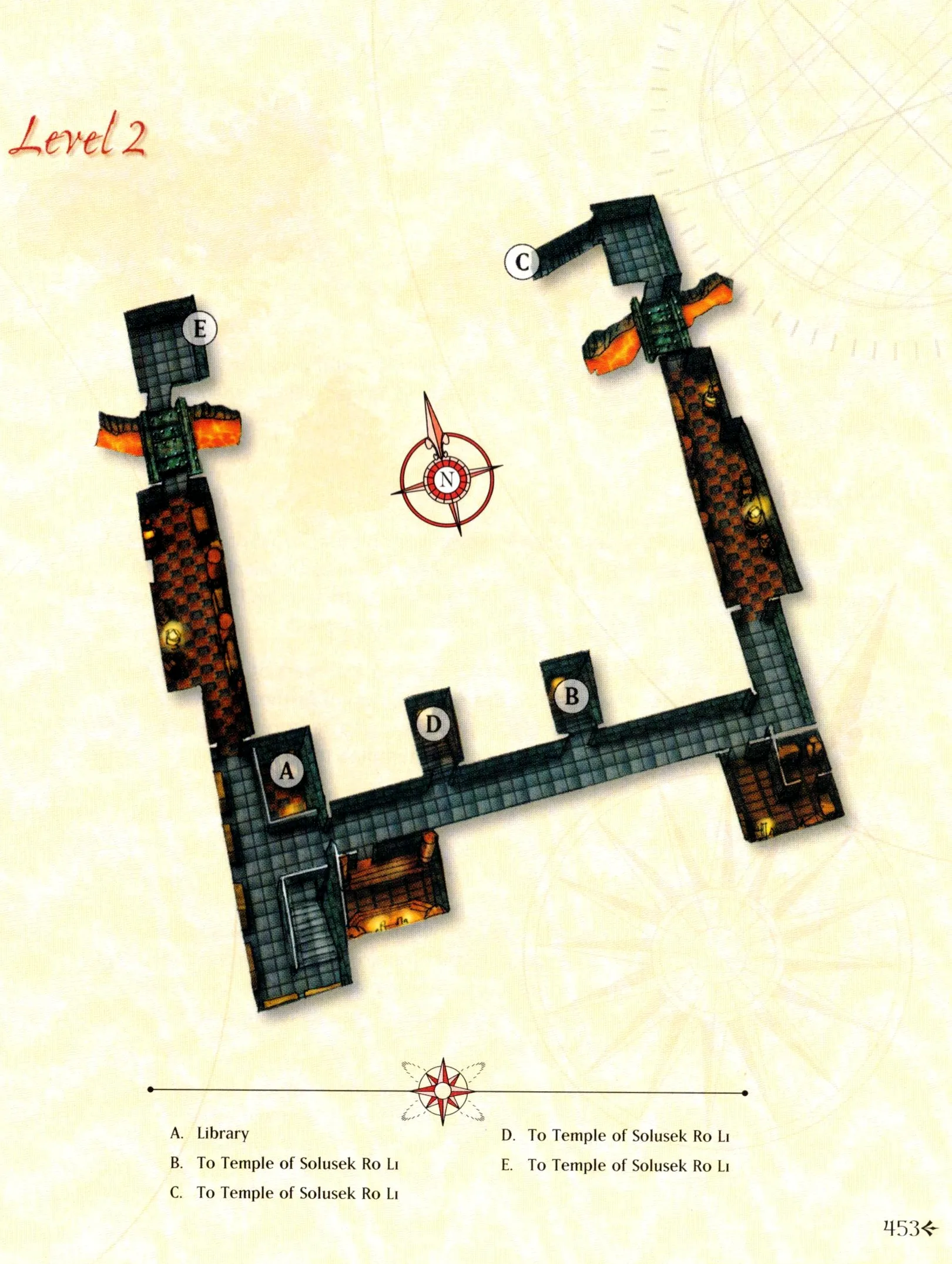 Map of Temple of Solusek Ro — Level 2