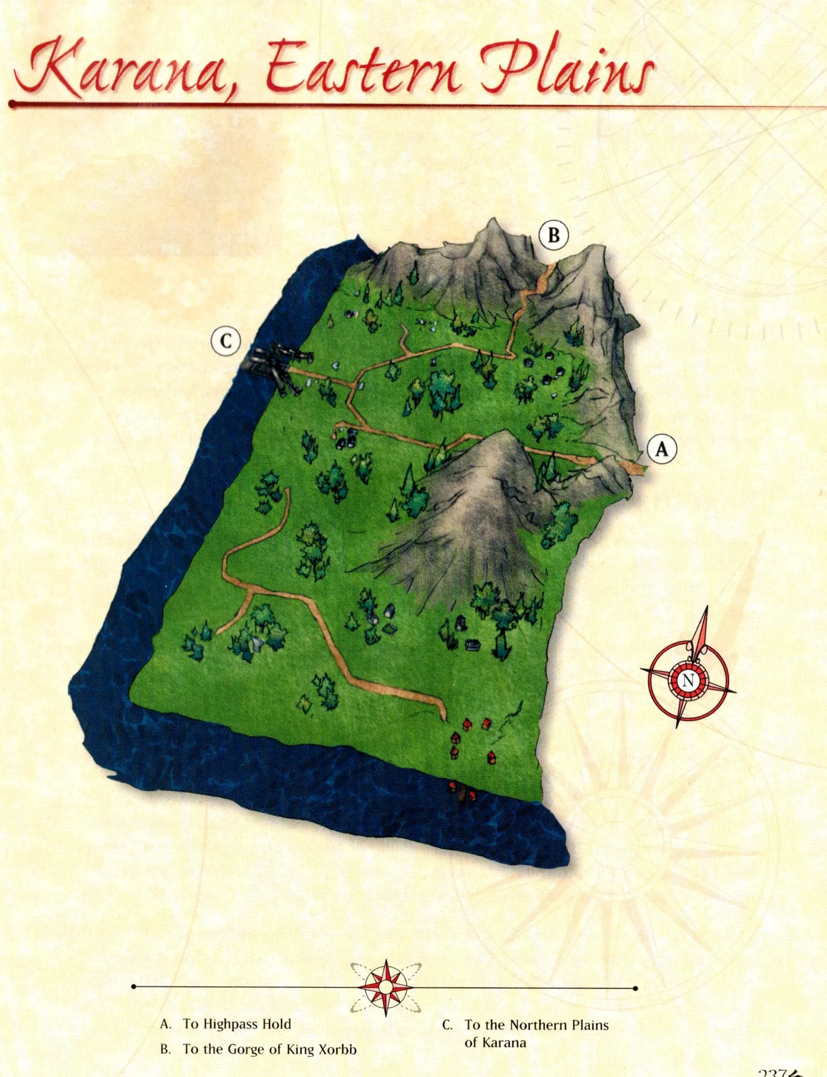 Map of The Karanas — Eastern Plains