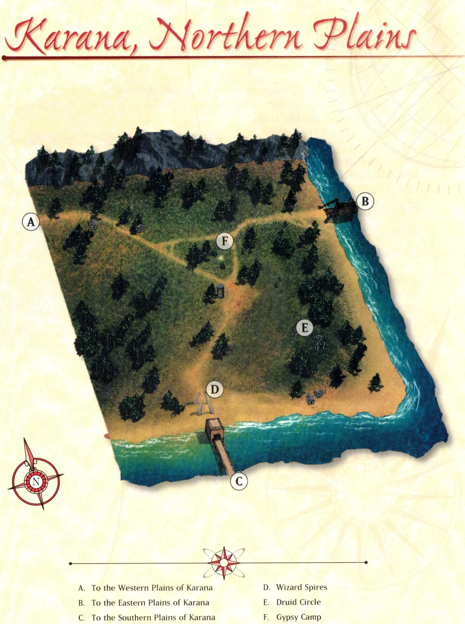 Map of The Karanas — Northern Plains